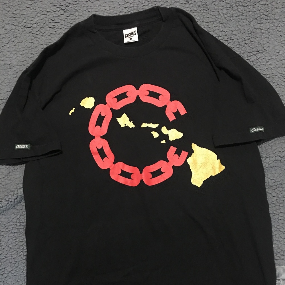 Crooks & Castles Hawaii Island Chain C T-Shirt 2012 RARE